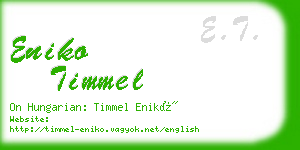 eniko timmel business card